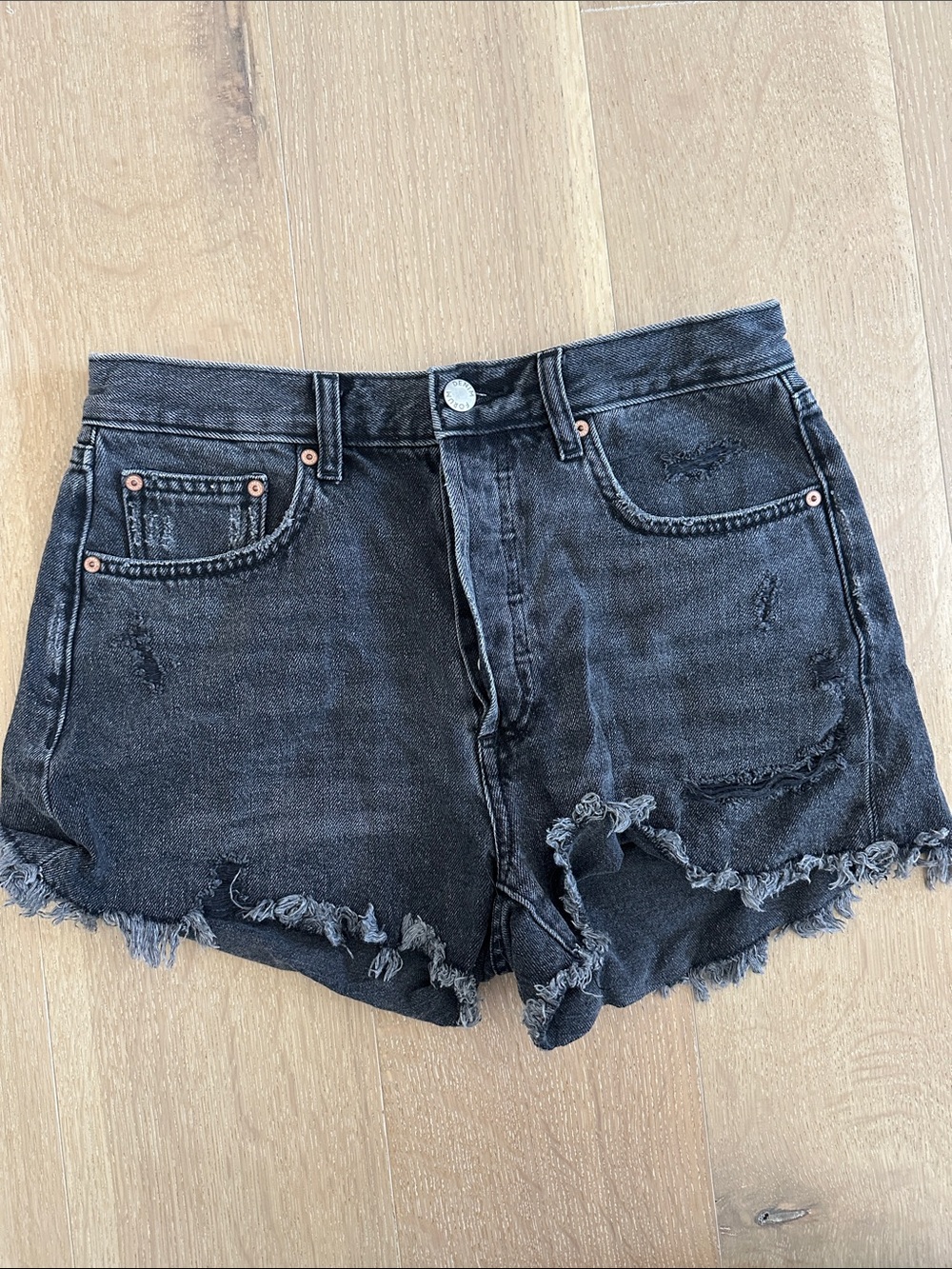 Denim Forum Aritzia The Ex-Boyfriend Shorts Black Size 25
